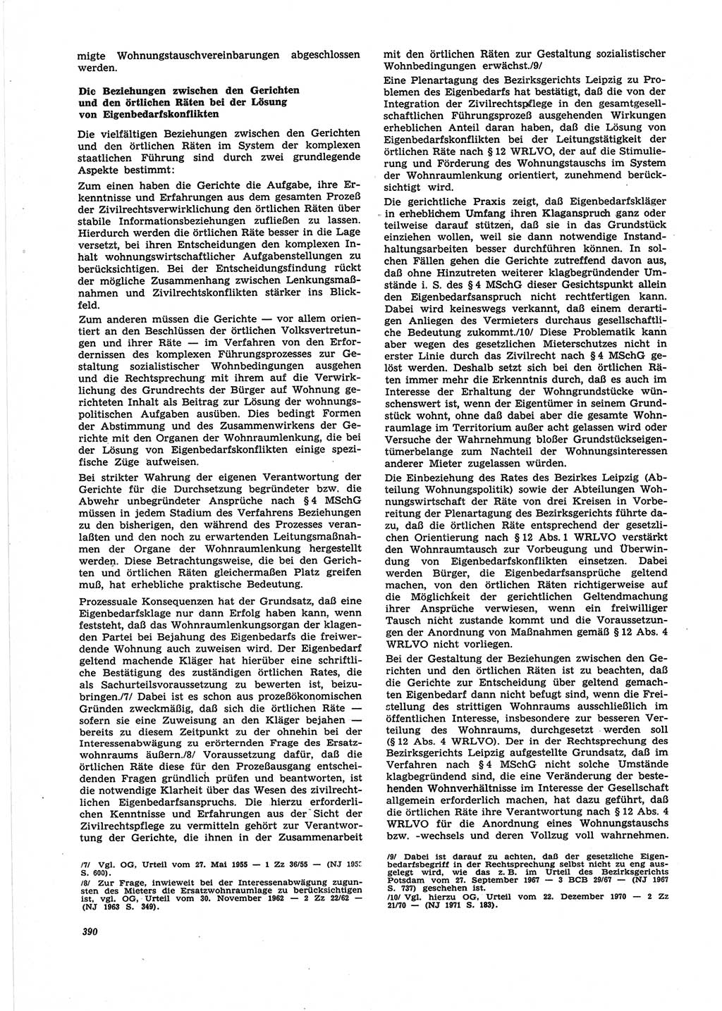 Neue Justiz (NJ), Zeitschrift für Recht und Rechtswissenschaft [Deutsche Demokratische Republik (DDR)], 25. Jahrgang 1971, Seite 390 (NJ DDR 1971, S. 390)