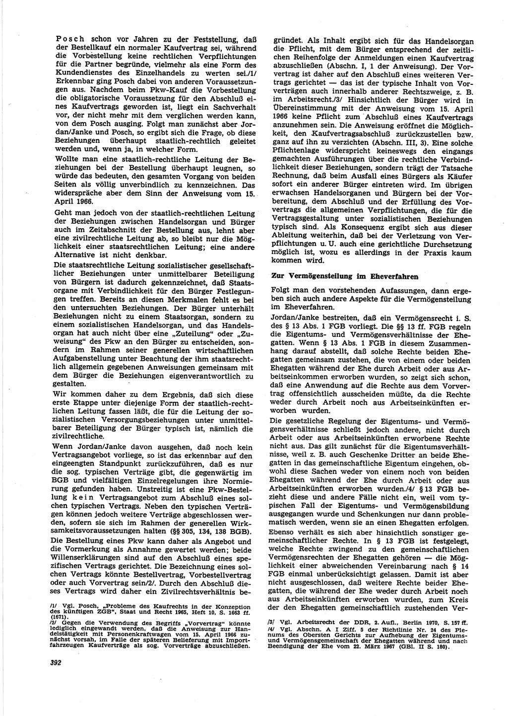 Neue Justiz (NJ), Zeitschrift für Recht und Rechtswissenschaft [Deutsche Demokratische Republik (DDR)], 25. Jahrgang 1971, Seite 392 (NJ DDR 1971, S. 392)