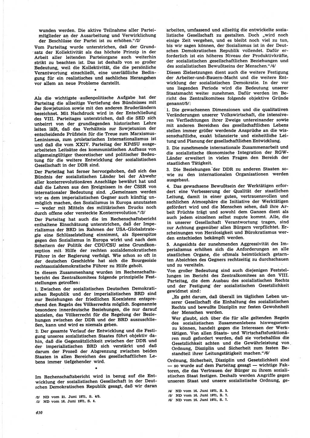 Neue Justiz (NJ), Zeitschrift für Recht und Rechtswissenschaft [Deutsche Demokratische Republik (DDR)], 25. Jahrgang 1971, Seite 410 (NJ DDR 1971, S. 410)