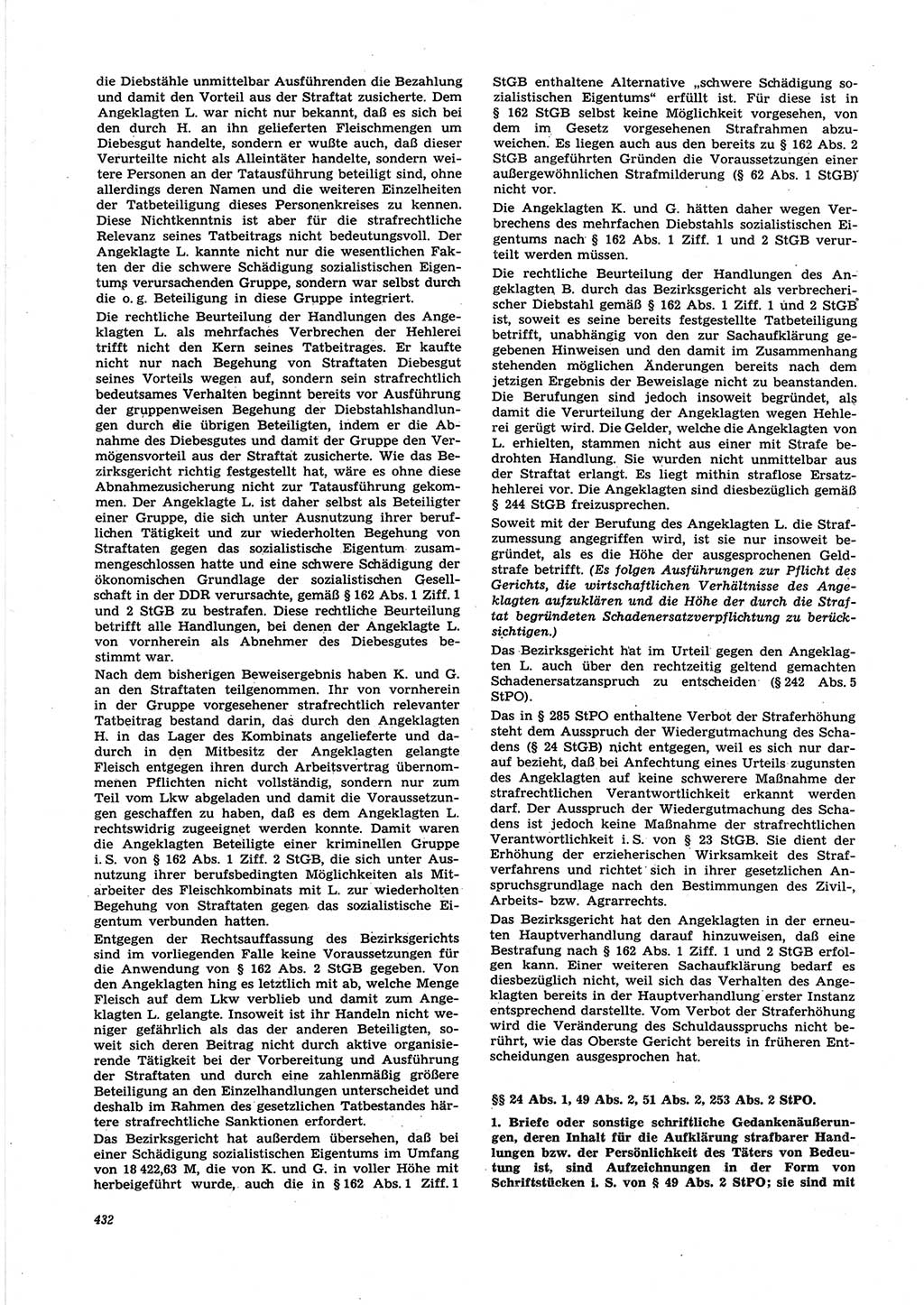Neue Justiz (NJ), Zeitschrift für Recht und Rechtswissenschaft [Deutsche Demokratische Republik (DDR)], 25. Jahrgang 1971, Seite 432 (NJ DDR 1971, S. 432)