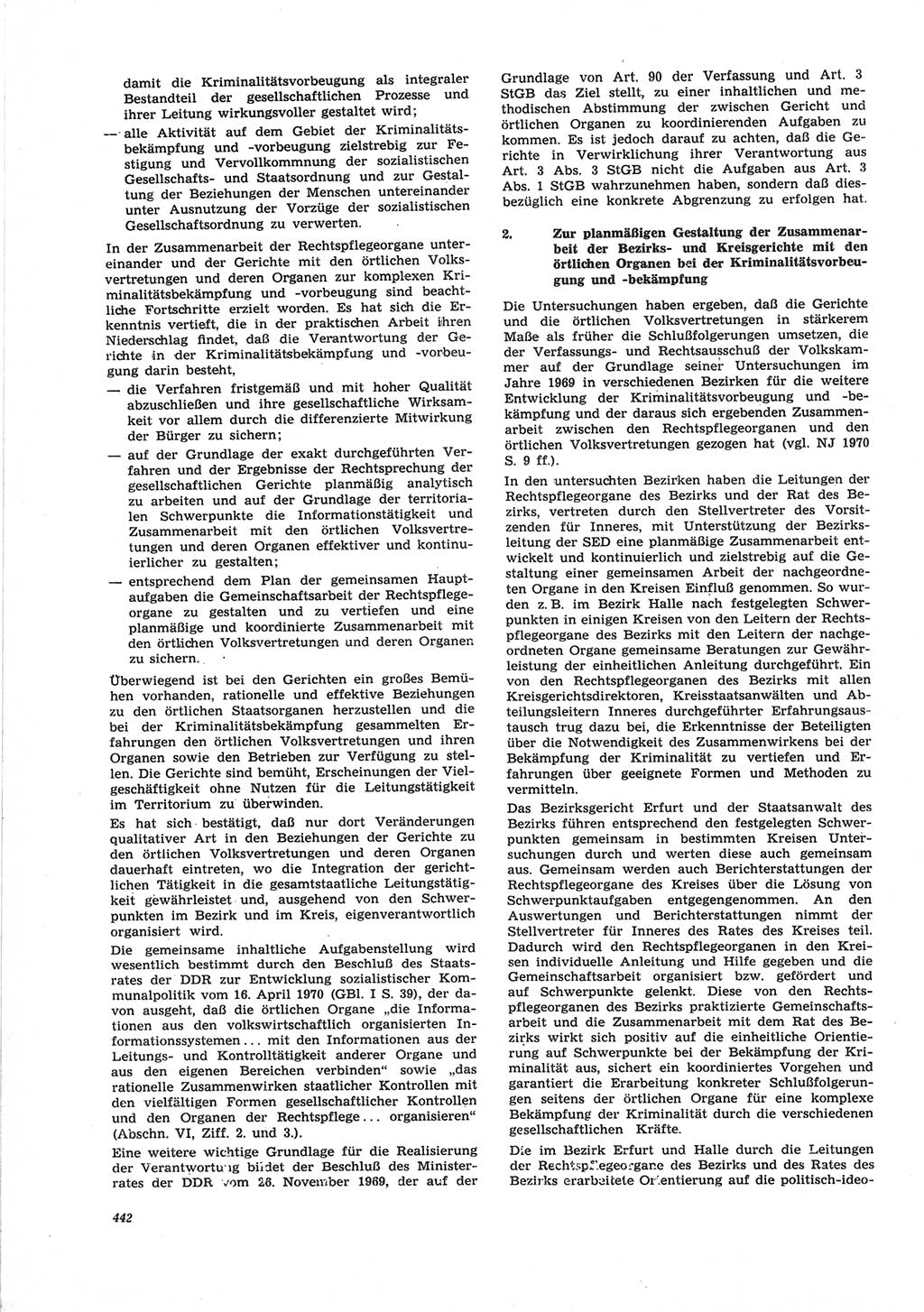 Neue Justiz (NJ), Zeitschrift für Recht und Rechtswissenschaft [Deutsche Demokratische Republik (DDR)], 25. Jahrgang 1971, Seite 442 (NJ DDR 1971, S. 442)