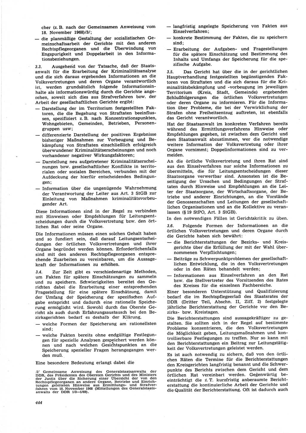 Neue Justiz (NJ), Zeitschrift für Recht und Rechtswissenschaft [Deutsche Demokratische Republik (DDR)], 25. Jahrgang 1971, Seite 444 (NJ DDR 1971, S. 444)