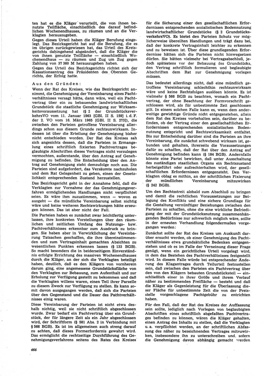 Neue Justiz (NJ), Zeitschrift für Recht und Rechtswissenschaft [Deutsche Demokratische Republik (DDR)], 25. Jahrgang 1971, Seite 466 (NJ DDR 1971, S. 466)
