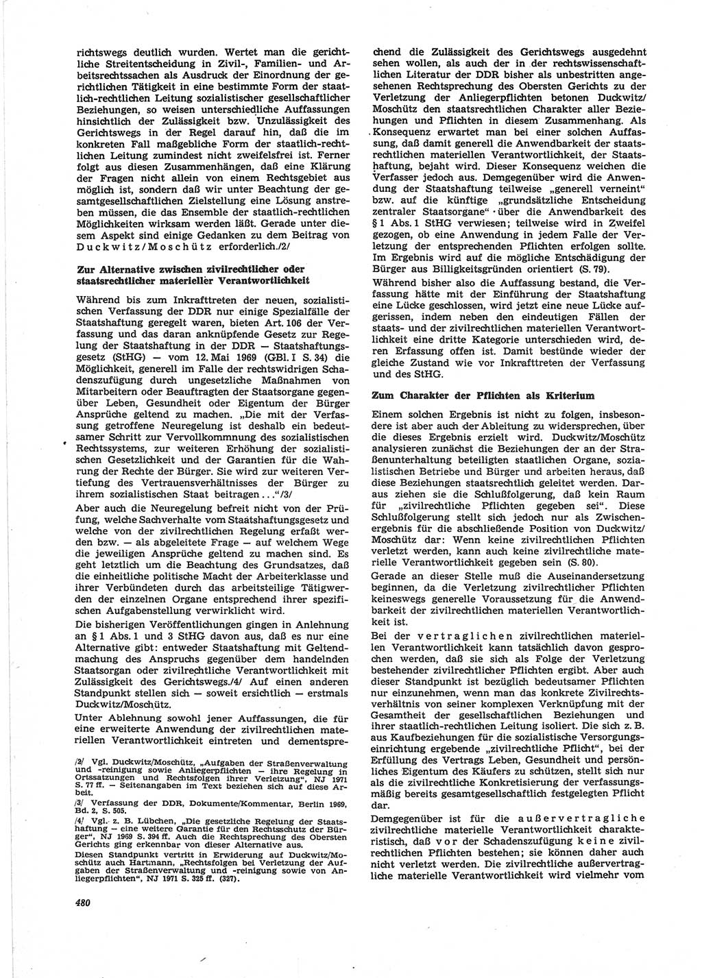 Neue Justiz (NJ), Zeitschrift für Recht und Rechtswissenschaft [Deutsche Demokratische Republik (DDR)], 25. Jahrgang 1971, Seite 480 (NJ DDR 1971, S. 480)