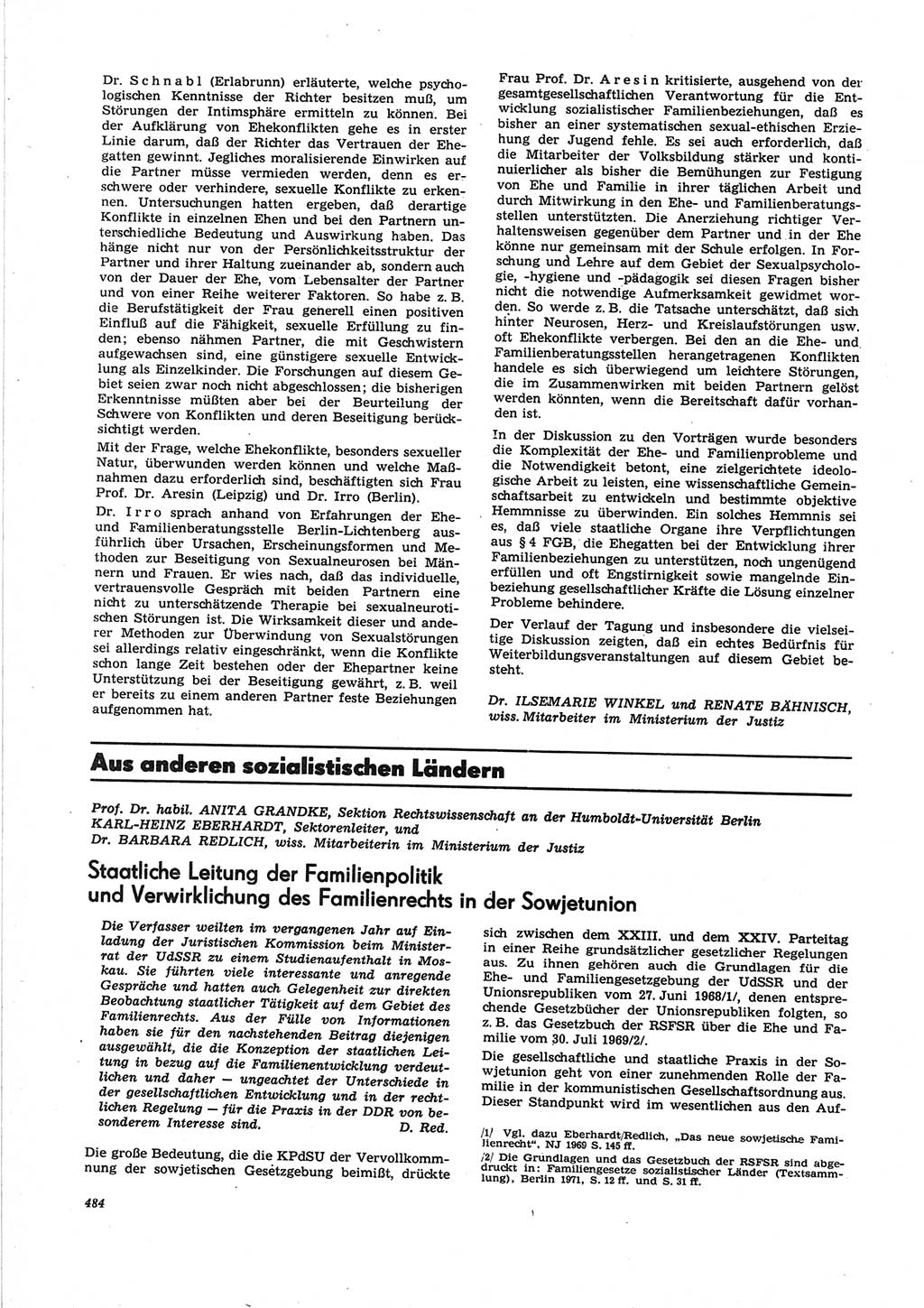 Neue Justiz (NJ), Zeitschrift für Recht und Rechtswissenschaft [Deutsche Demokratische Republik (DDR)], 25. Jahrgang 1971, Seite 484 (NJ DDR 1971, S. 484)