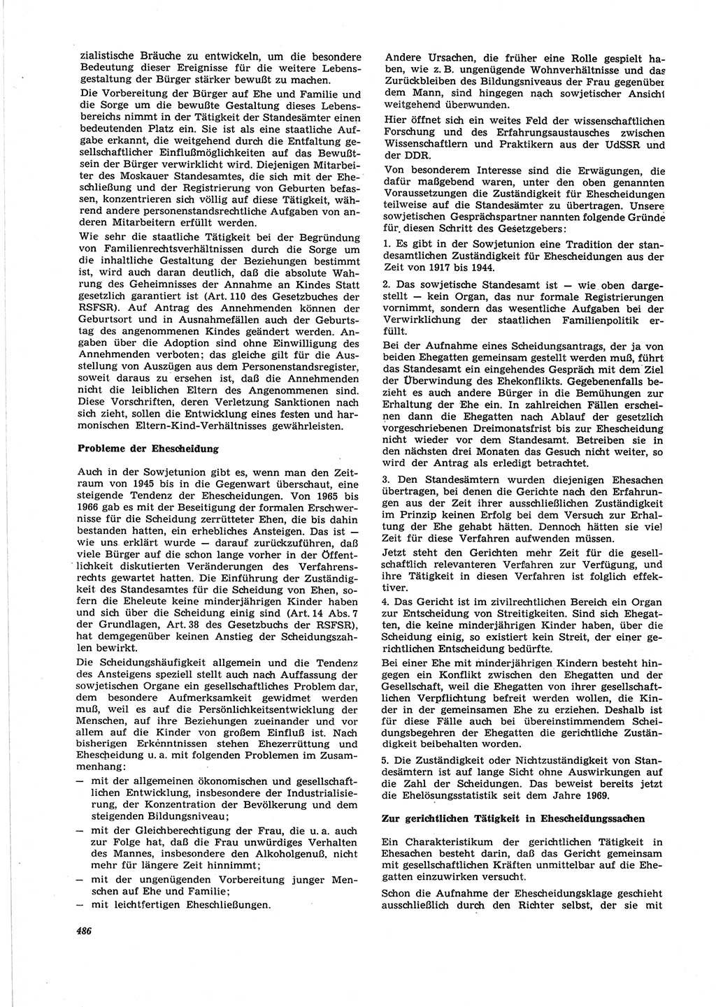 Neue Justiz (NJ), Zeitschrift für Recht und Rechtswissenschaft [Deutsche Demokratische Republik (DDR)], 25. Jahrgang 1971, Seite 486 (NJ DDR 1971, S. 486)