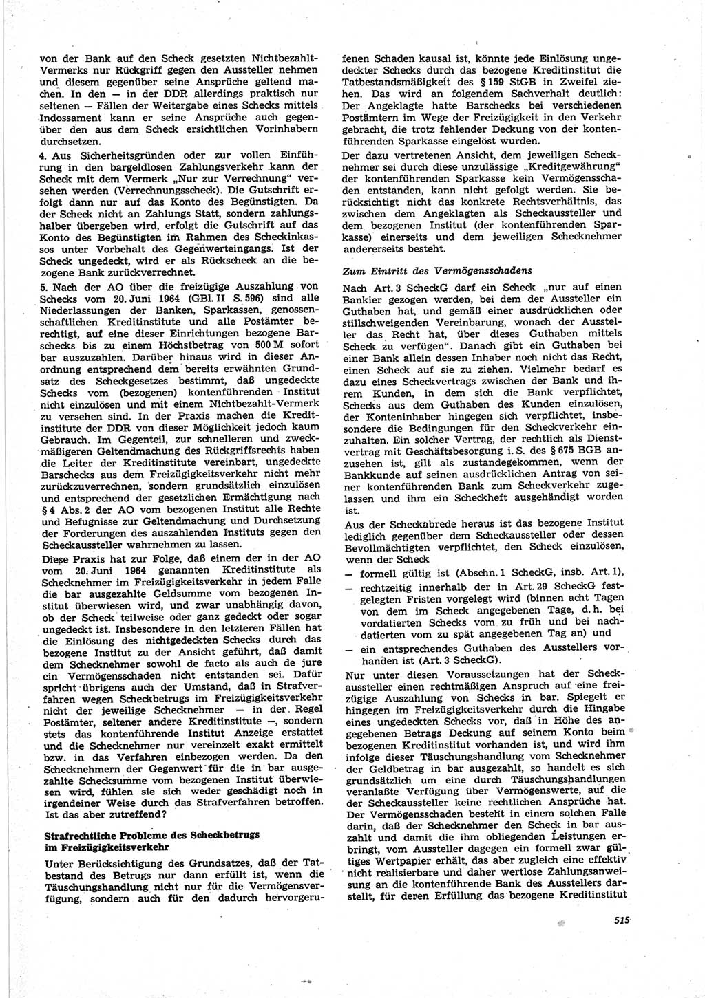 Neue Justiz (NJ), Zeitschrift für Recht und Rechtswissenschaft [Deutsche Demokratische Republik (DDR)], 25. Jahrgang 1971, Seite 515 (NJ DDR 1971, S. 515)