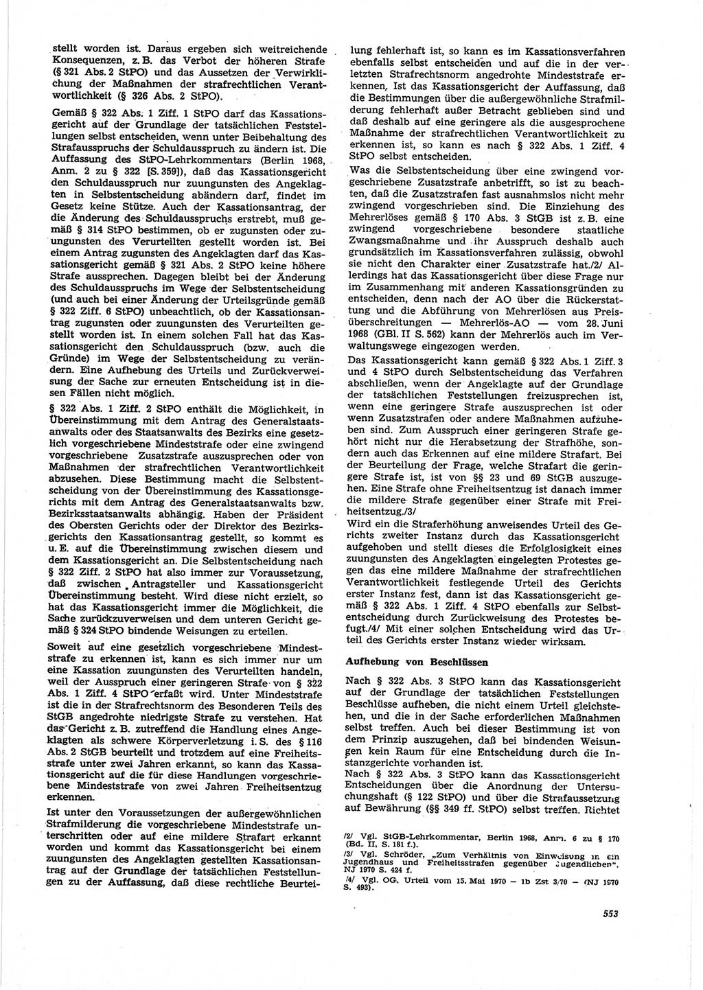 Neue Justiz (NJ), Zeitschrift für Recht und Rechtswissenschaft [Deutsche Demokratische Republik (DDR)], 25. Jahrgang 1971, Seite 553 (NJ DDR 1971, S. 553)
