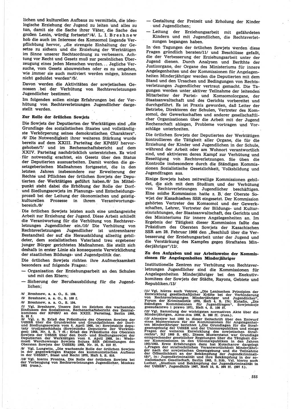 Neue Justiz (NJ), Zeitschrift für Recht und Rechtswissenschaft [Deutsche Demokratische Republik (DDR)], 25. Jahrgang 1971, Seite 555 (NJ DDR 1971, S. 555)