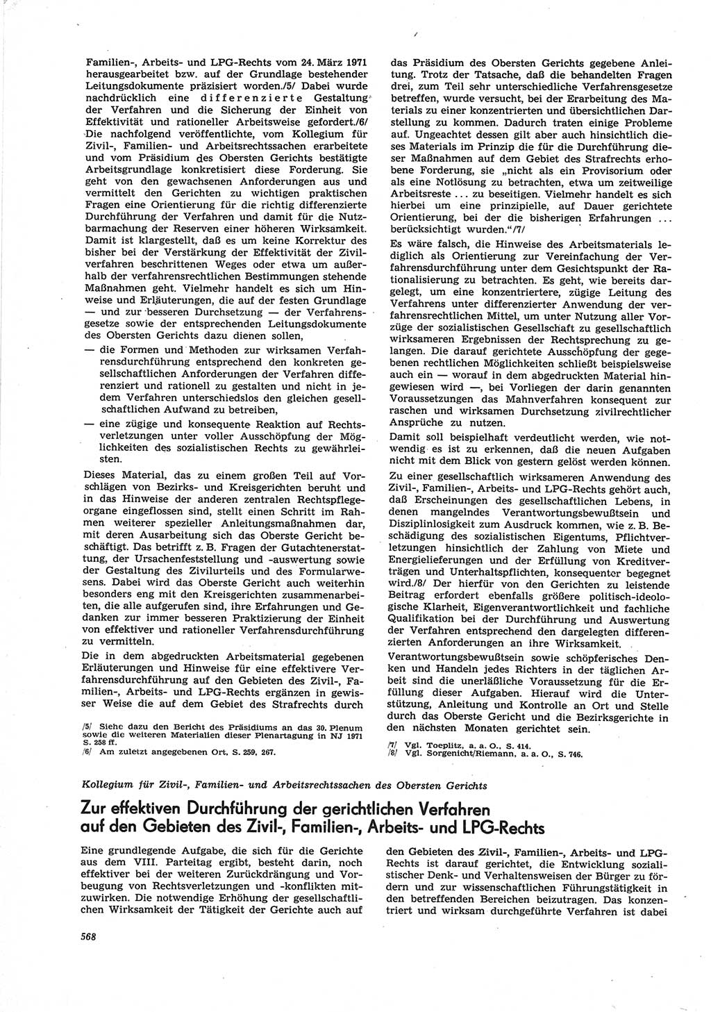 Neue Justiz (NJ), Zeitschrift für Recht und Rechtswissenschaft [Deutsche Demokratische Republik (DDR)], 25. Jahrgang 1971, Seite 568 (NJ DDR 1971, S. 568)