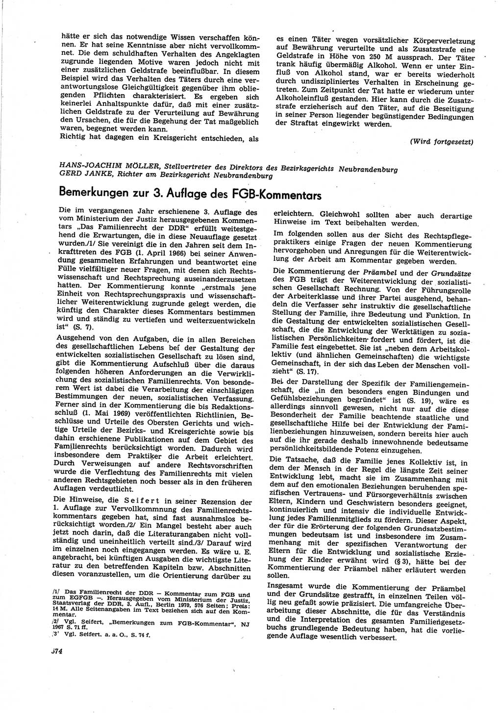 Neue Justiz (NJ), Zeitschrift für Recht und Rechtswissenschaft [Deutsche Demokratische Republik (DDR)], 25. Jahrgang 1971, Seite 574 (NJ DDR 1971, S. 574)