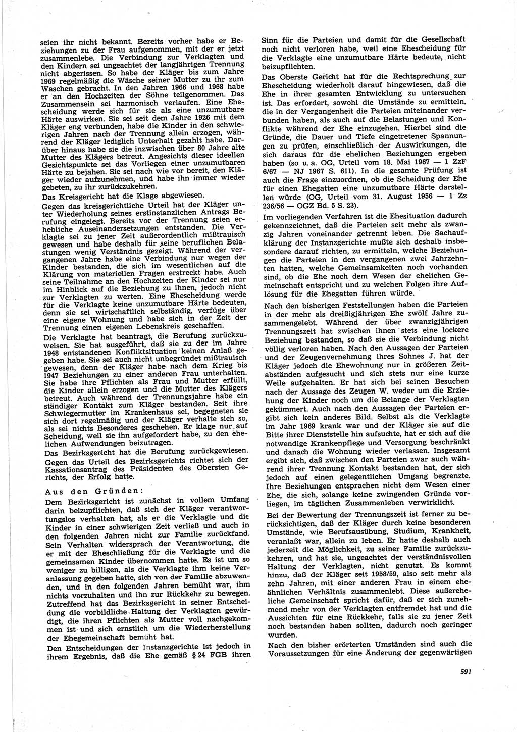 Neue Justiz (NJ), Zeitschrift für Recht und Rechtswissenschaft [Deutsche Demokratische Republik (DDR)], 25. Jahrgang 1971, Seite 591 (NJ DDR 1971, S. 591)