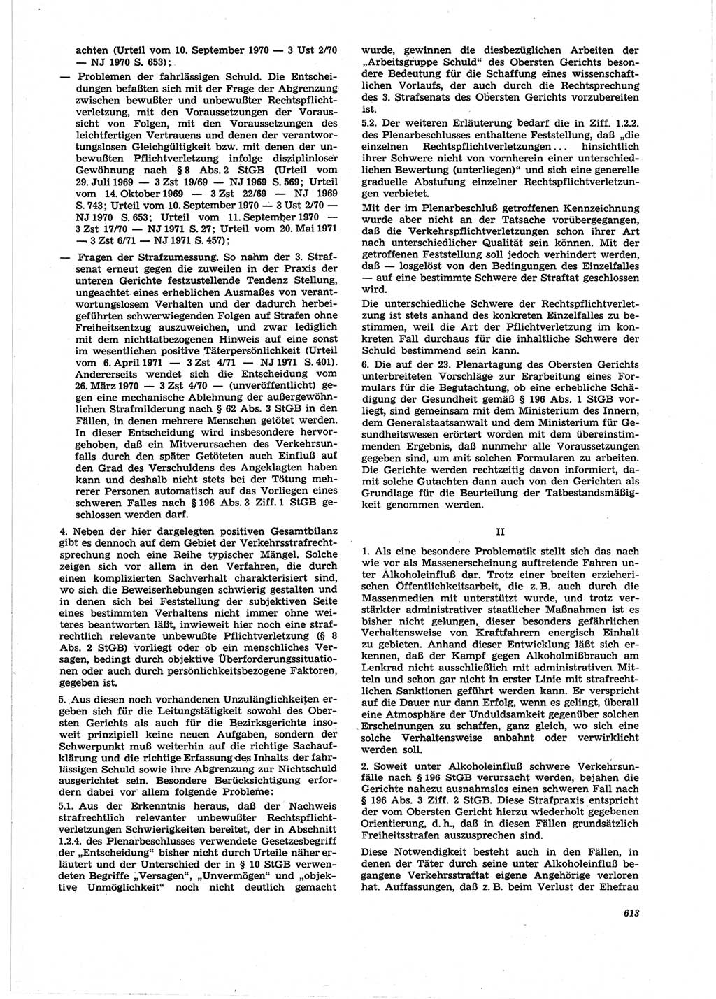 Neue Justiz (NJ), Zeitschrift für Recht und Rechtswissenschaft [Deutsche Demokratische Republik (DDR)], 25. Jahrgang 1971, Seite 613 (NJ DDR 1971, S. 613)