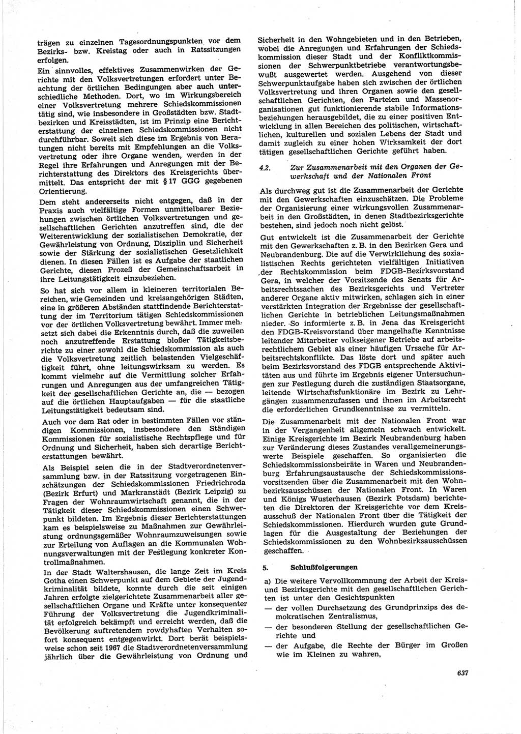 Neue Justiz (NJ), Zeitschrift für Recht und Rechtswissenschaft [Deutsche Demokratische Republik (DDR)], 25. Jahrgang 1971, Seite 637 (NJ DDR 1971, S. 637)