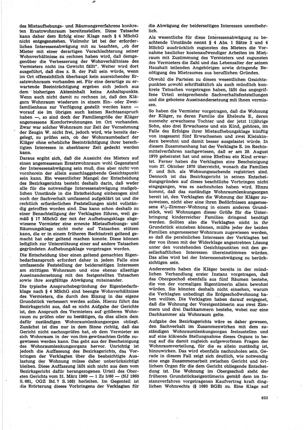 Neue Justiz (NJ), Zeitschrift für Recht und Rechtswissenschaft [Deutsche Demokratische Republik (DDR)], 25. Jahrgang 1971, Seite 655 (NJ DDR 1971, S. 655)