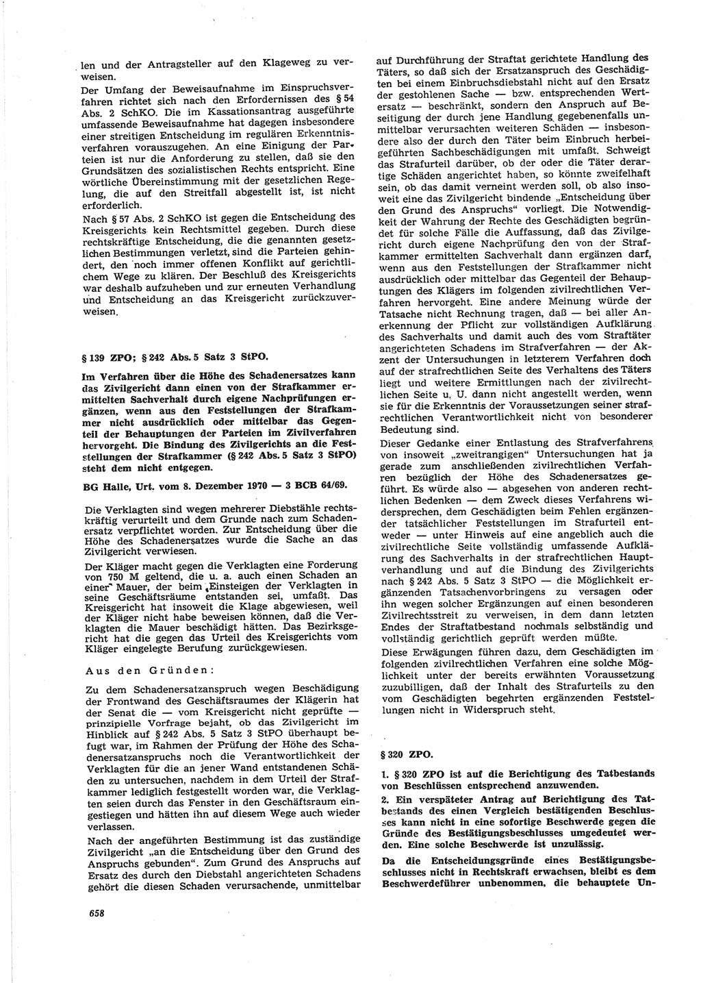 Neue Justiz (NJ), Zeitschrift für Recht und Rechtswissenschaft [Deutsche Demokratische Republik (DDR)], 25. Jahrgang 1971, Seite 658 (NJ DDR 1971, S. 658)
