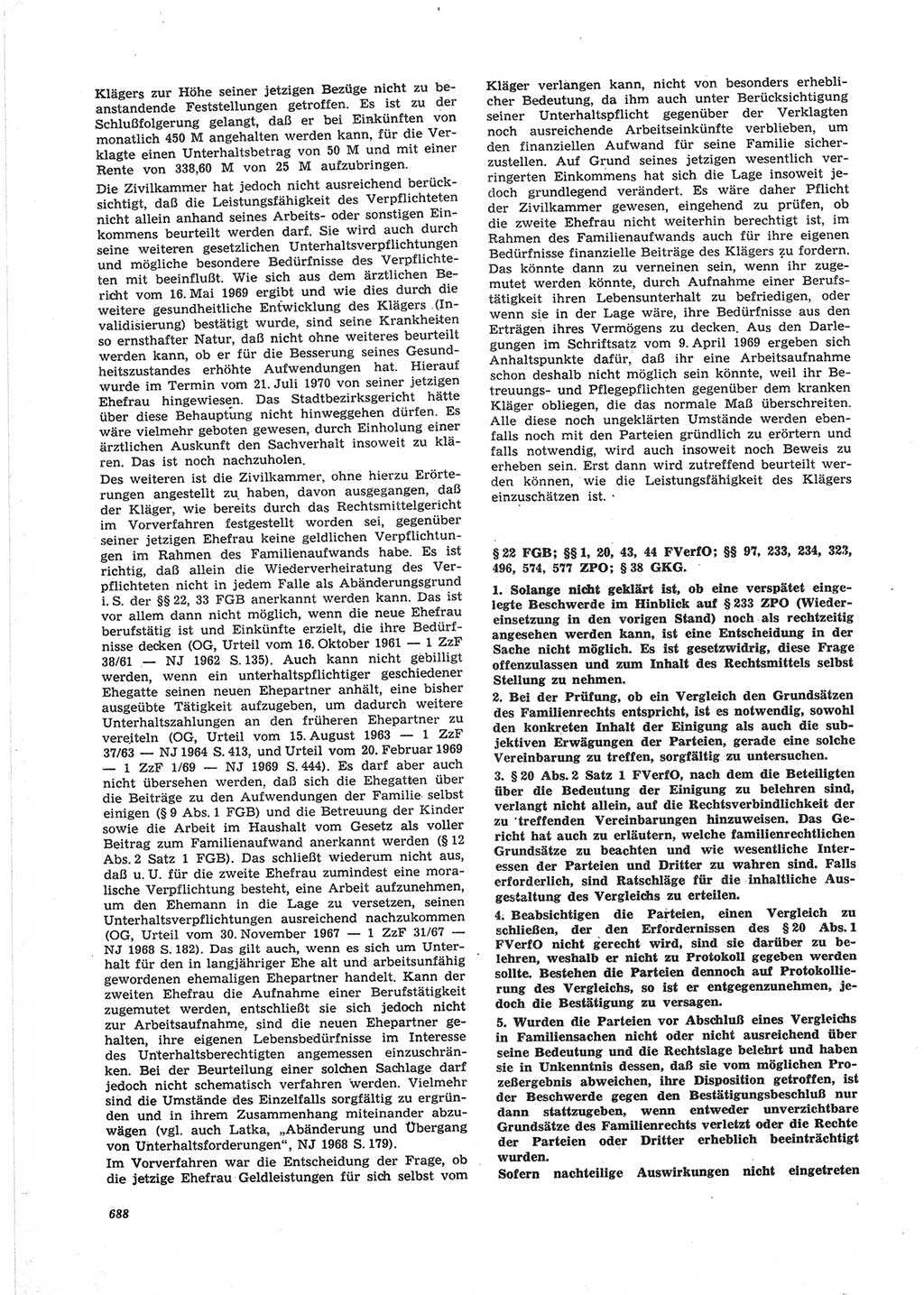 Neue Justiz (NJ), Zeitschrift für Recht und Rechtswissenschaft [Deutsche Demokratische Republik (DDR)], 25. Jahrgang 1971, Seite 688 (NJ DDR 1971, S. 688)