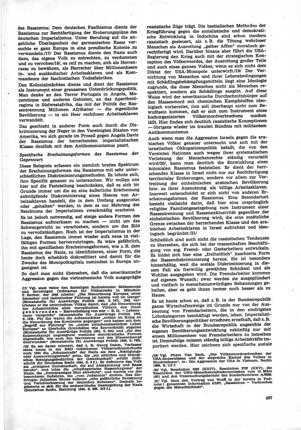 Neue Justiz (NJ), Zeitschrift für Recht und Rechtswissenschaft [Deutsche Demokratische Republik (DDR)], 25. Jahrgang 1971, Seite 697 (NJ DDR 1971, S. 697)
