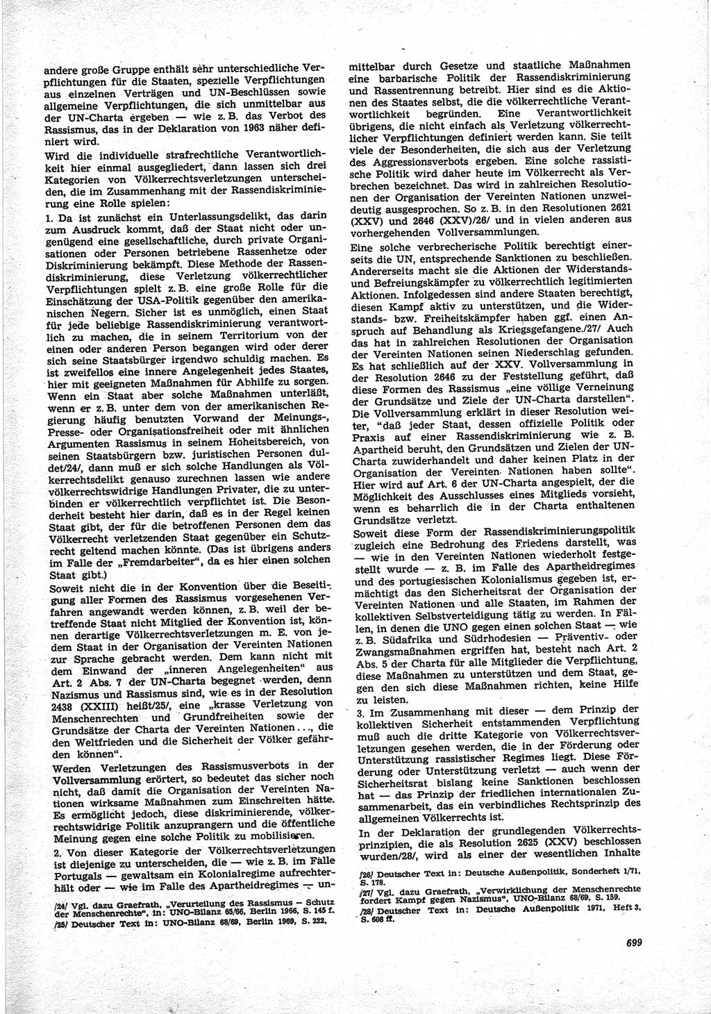 Neue Justiz (NJ), Zeitschrift für Recht und Rechtswissenschaft [Deutsche Demokratische Republik (DDR)], 25. Jahrgang 1971, Seite 699 (NJ DDR 1971, S. 699)