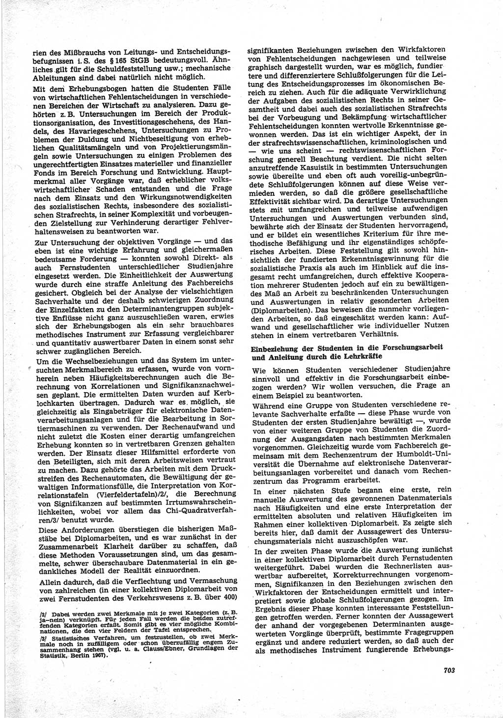 Neue Justiz (NJ), Zeitschrift für Recht und Rechtswissenschaft [Deutsche Demokratische Republik (DDR)], 25. Jahrgang 1971, Seite 703 (NJ DDR 1971, S. 703)