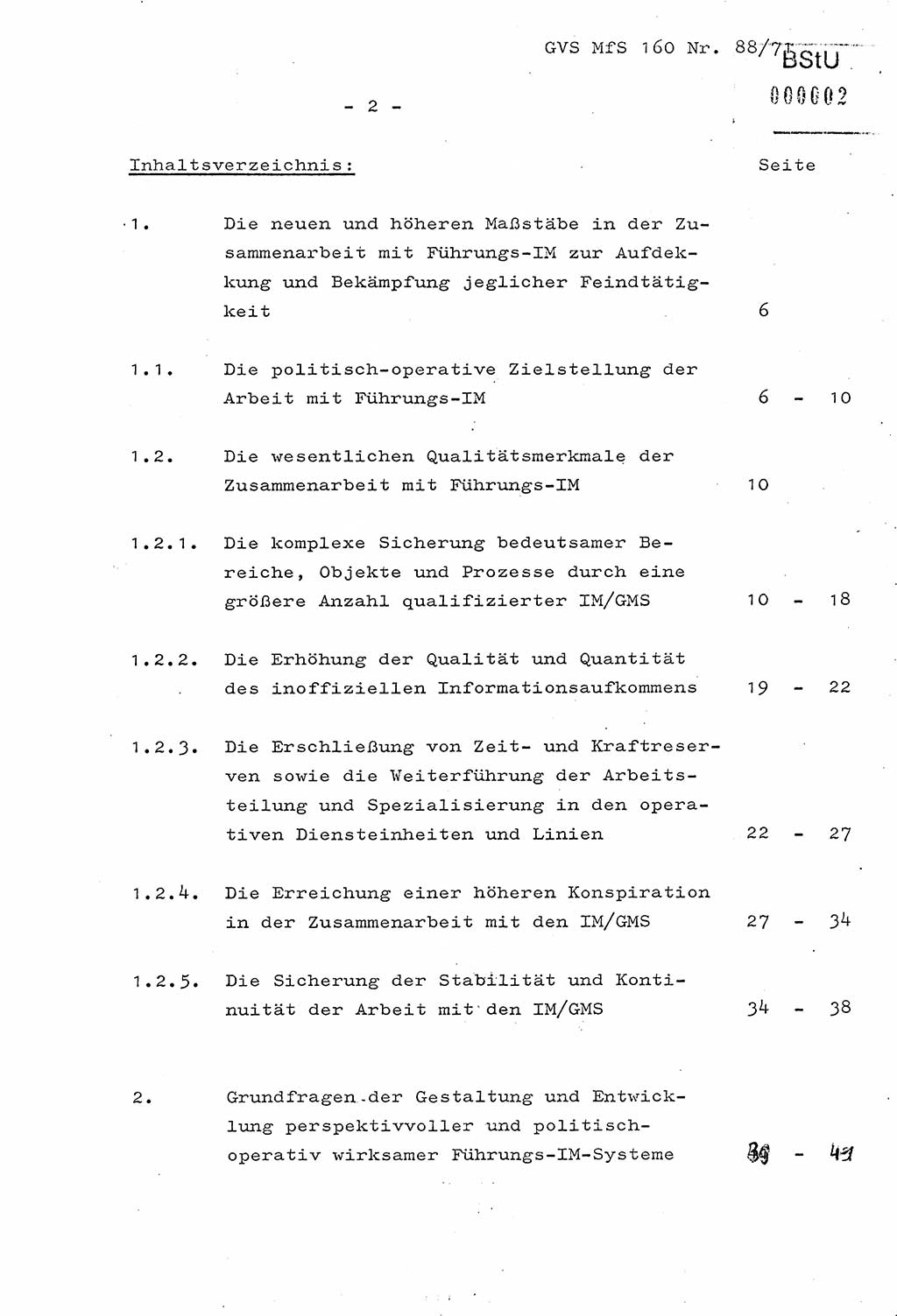 Dissertation Oberstleutnant Josef Schwarz (BV Schwerin), Major Fritz Amm (JHS), Hauptmann Peter Gräßler (JHS), Ministerium für Staatssicherheit (MfS) [Deutsche Demokratische Republik (DDR)], Juristische Hochschule (JHS), Geheime Verschlußsache (GVS) 160-88/71, Potsdam 1972, Seite 2 (Diss. MfS DDR JHS GVS 160-88/71 1972, S. 2)