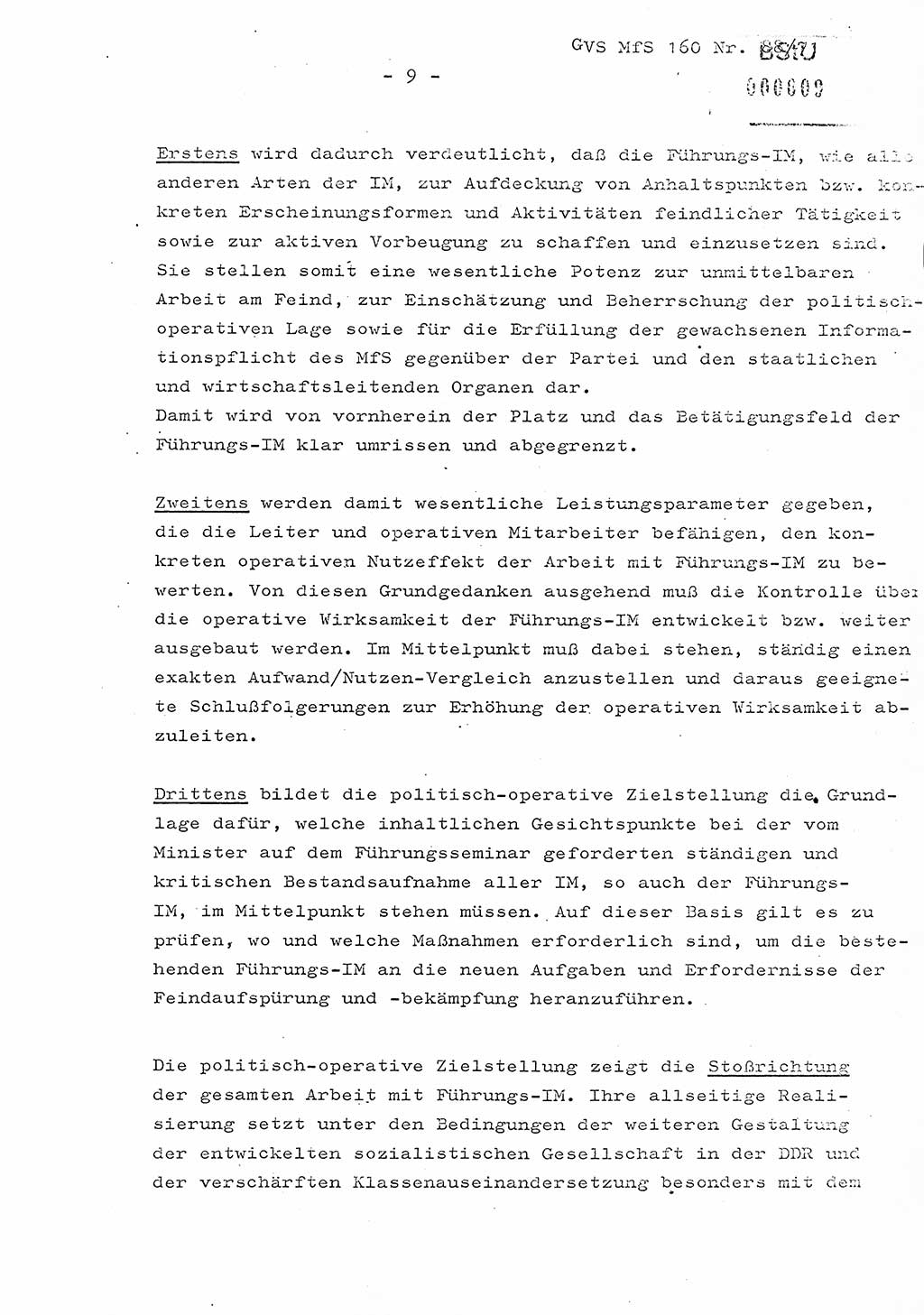 Dissertation Oberstleutnant Josef Schwarz (BV Schwerin), Major Fritz Amm (JHS), Hauptmann Peter Gräßler (JHS), Ministerium für Staatssicherheit (MfS) [Deutsche Demokratische Republik (DDR)], Juristische Hochschule (JHS), Geheime Verschlußsache (GVS) 160-88/71, Potsdam 1972, Seite 9 (Diss. MfS DDR JHS GVS 160-88/71 1972, S. 9)
