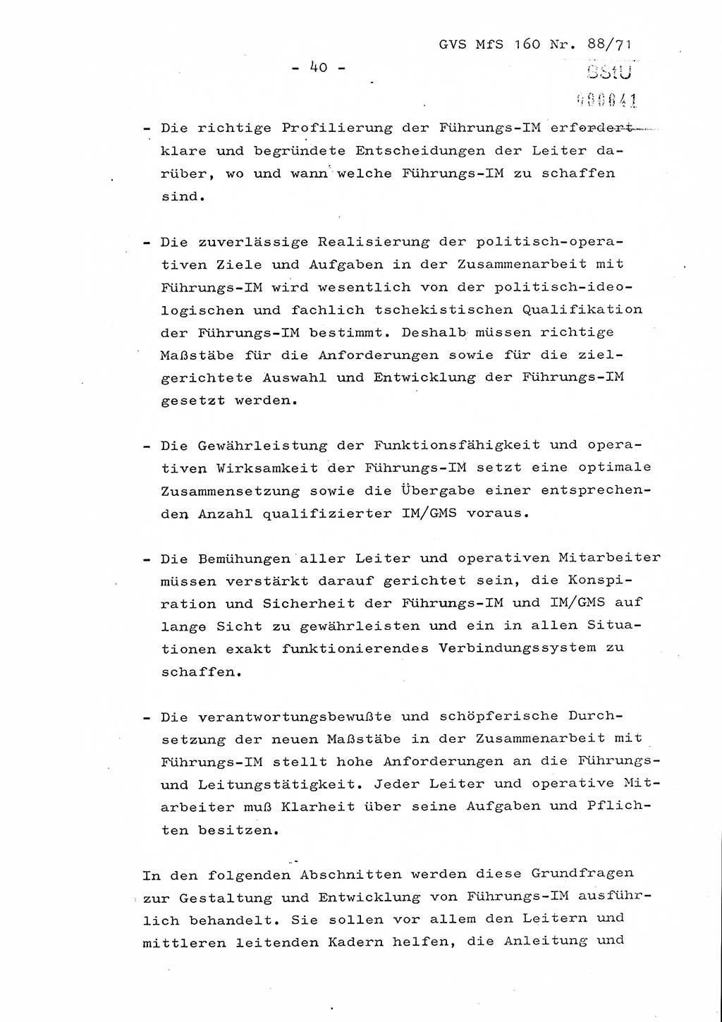 Dissertation Oberstleutnant Josef Schwarz (BV Schwerin), Major Fritz Amm (JHS), Hauptmann Peter Gräßler (JHS), Ministerium für Staatssicherheit (MfS) [Deutsche Demokratische Republik (DDR)], Juristische Hochschule (JHS), Geheime Verschlußsache (GVS) 160-88/71, Potsdam 1972, Seite 40 (Diss. MfS DDR JHS GVS 160-88/71 1972, S. 40)