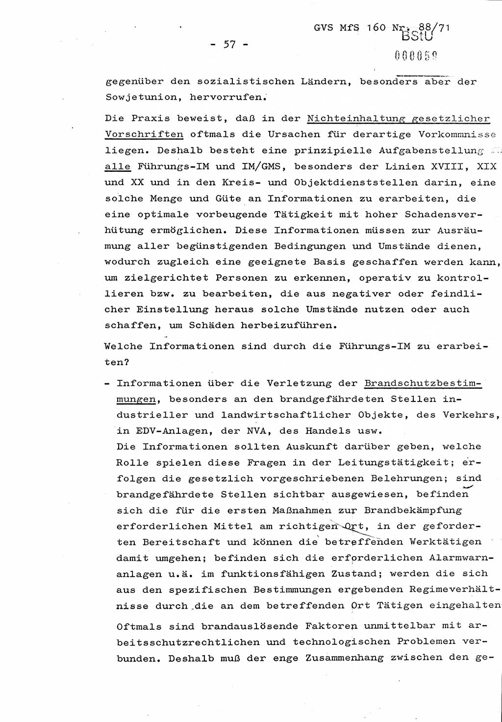 Dissertation Oberstleutnant Josef Schwarz (BV Schwerin), Major Fritz Amm (JHS), Hauptmann Peter Gräßler (JHS), Ministerium für Staatssicherheit (MfS) [Deutsche Demokratische Republik (DDR)], Juristische Hochschule (JHS), Geheime Verschlußsache (GVS) 160-88/71, Potsdam 1972, Seite 57 (Diss. MfS DDR JHS GVS 160-88/71 1972, S. 57)