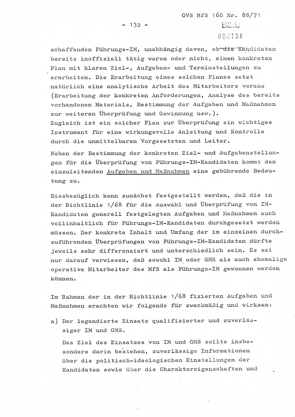Dissertation Oberstleutnant Josef Schwarz (BV Schwerin), Major Fritz Amm (JHS), Hauptmann Peter Gräßler (JHS), Ministerium für Staatssicherheit (MfS) [Deutsche Demokratische Republik (DDR)], Juristische Hochschule (JHS), Geheime Verschlußsache (GVS) 160-88/71, Potsdam 1972, Seite 132 (Diss. MfS DDR JHS GVS 160-88/71 1972, S. 132)