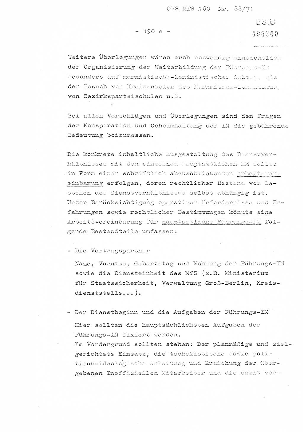 Dissertation Oberstleutnant Josef Schwarz (BV Schwerin), Major Fritz Amm (JHS), Hauptmann Peter Gräßler (JHS), Ministerium für Staatssicherheit (MfS) [Deutsche Demokratische Republik (DDR)], Juristische Hochschule (JHS), Geheime Verschlußsache (GVS) 160-88/71, Potsdam 1972, Seite 190/5 (Diss. MfS DDR JHS GVS 160-88/71 1972, S. 190/5)