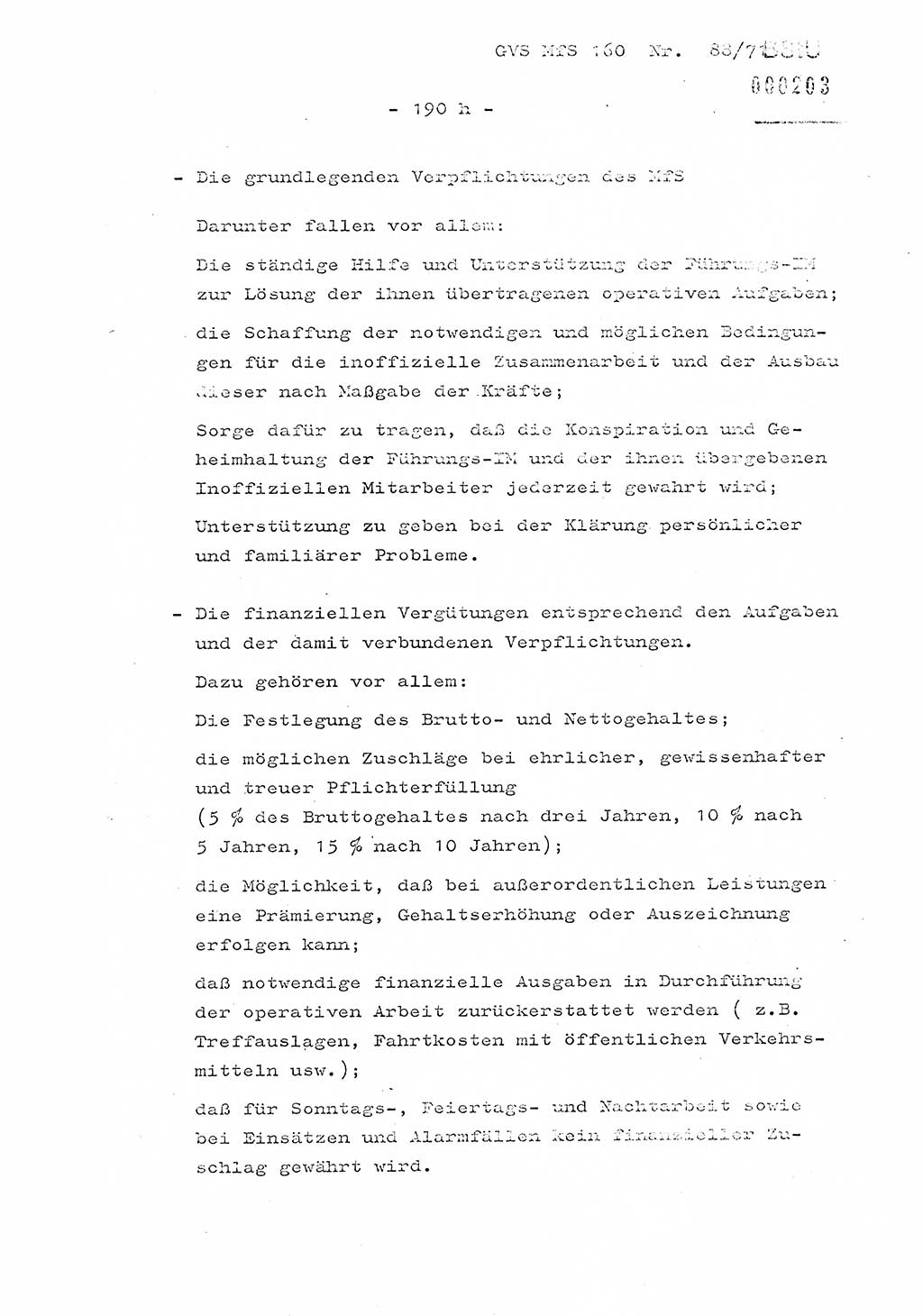 Dissertation Oberstleutnant Josef Schwarz (BV Schwerin), Major Fritz Amm (JHS), Hauptmann Peter Gräßler (JHS), Ministerium für Staatssicherheit (MfS) [Deutsche Demokratische Republik (DDR)], Juristische Hochschule (JHS), Geheime Verschlußsache (GVS) 160-88/71, Potsdam 1972, Seite 190/8 (Diss. MfS DDR JHS GVS 160-88/71 1972, S. 190/8)