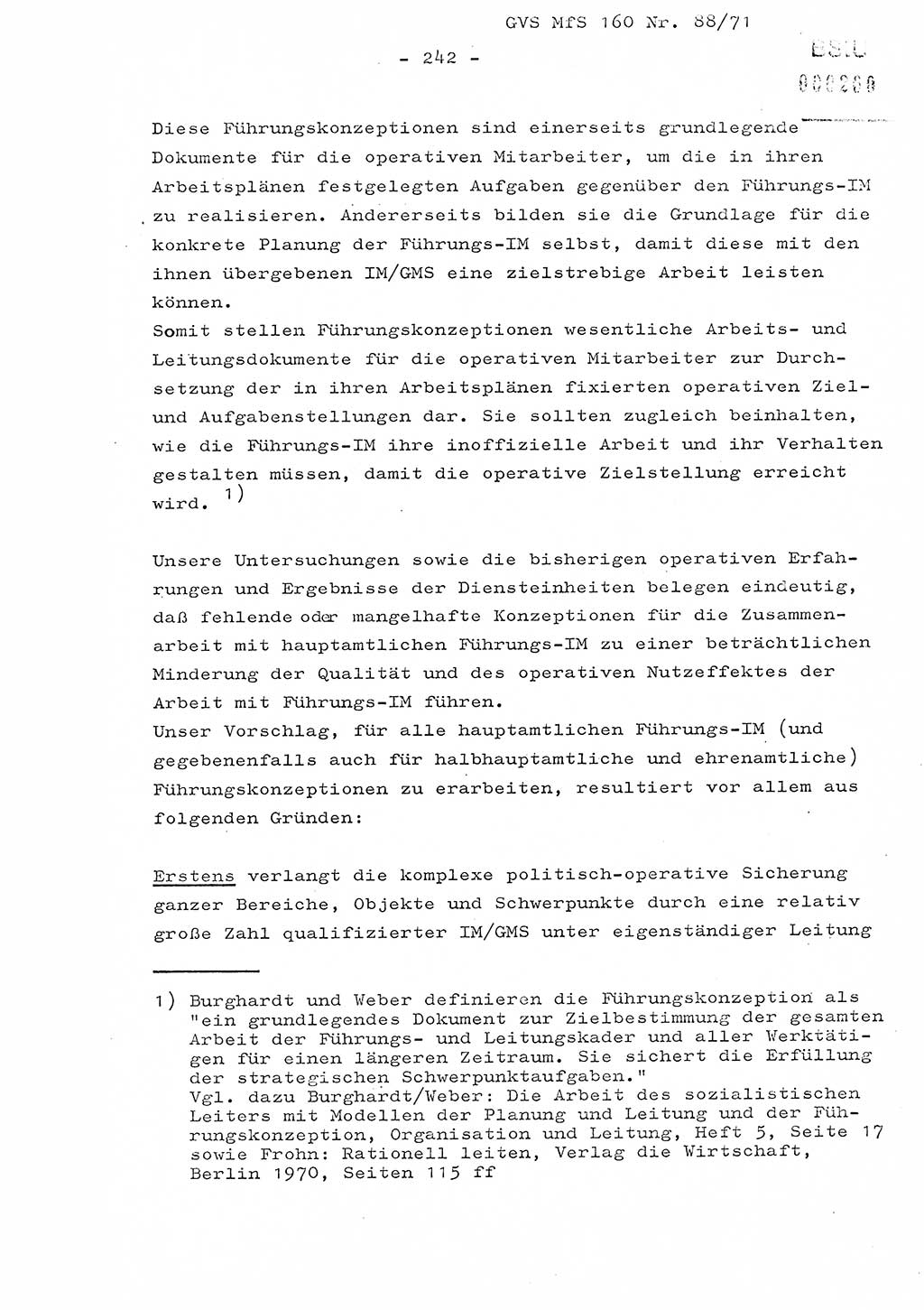 Dissertation Oberstleutnant Josef Schwarz (BV Schwerin), Major Fritz Amm (JHS), Hauptmann Peter Gräßler (JHS), Ministerium für Staatssicherheit (MfS) [Deutsche Demokratische Republik (DDR)], Juristische Hochschule (JHS), Geheime Verschlußsache (GVS) 160-88/71, Potsdam 1972, Seite 242 (Diss. MfS DDR JHS GVS 160-88/71 1972, S. 242)