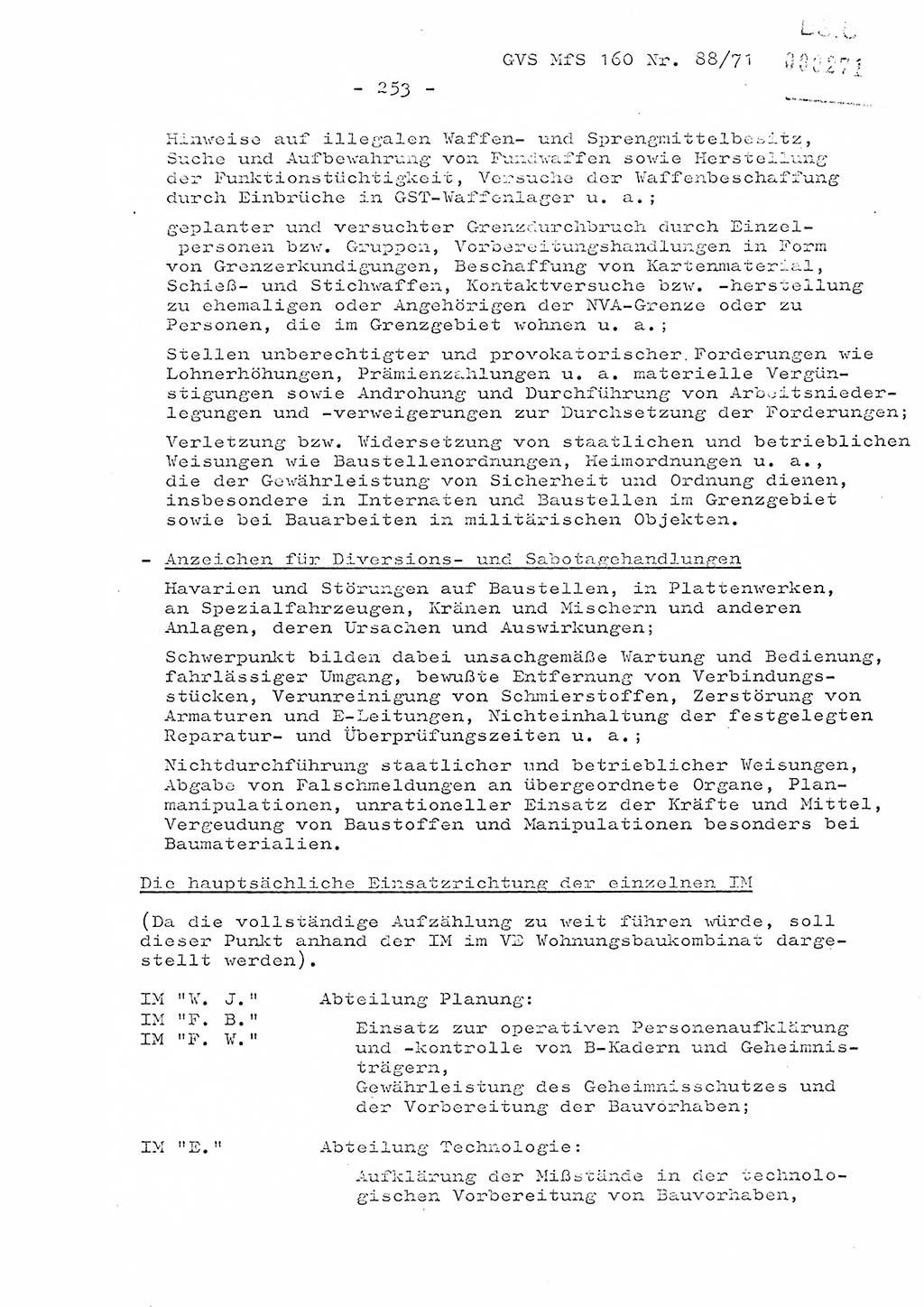 Dissertation Oberstleutnant Josef Schwarz (BV Schwerin), Major Fritz Amm (JHS), Hauptmann Peter Gräßler (JHS), Ministerium für Staatssicherheit (MfS) [Deutsche Demokratische Republik (DDR)], Juristische Hochschule (JHS), Geheime Verschlußsache (GVS) 160-88/71, Potsdam 1972, Seite 253 (Diss. MfS DDR JHS GVS 160-88/71 1972, S. 253)