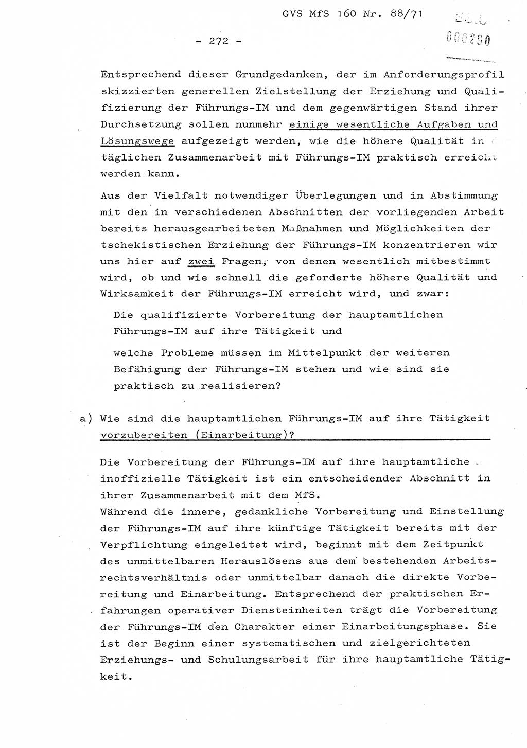 Dissertation Oberstleutnant Josef Schwarz (BV Schwerin), Major Fritz Amm (JHS), Hauptmann Peter Gräßler (JHS), Ministerium für Staatssicherheit (MfS) [Deutsche Demokratische Republik (DDR)], Juristische Hochschule (JHS), Geheime Verschlußsache (GVS) 160-88/71, Potsdam 1972, Seite 272 (Diss. MfS DDR JHS GVS 160-88/71 1972, S. 272)