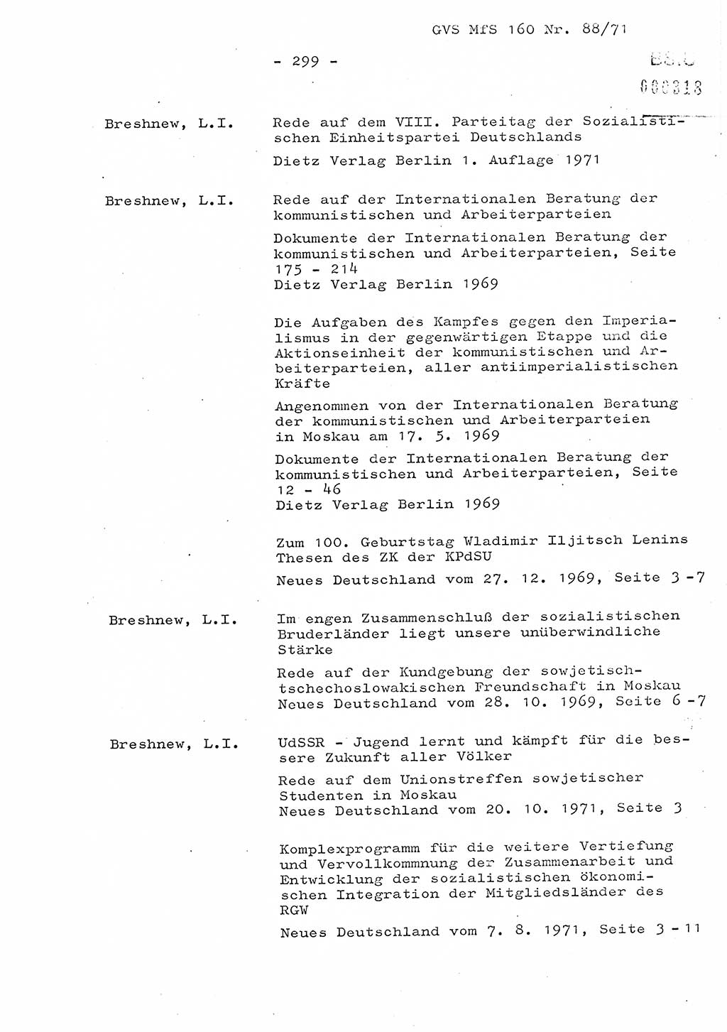 Dissertation Oberstleutnant Josef Schwarz (BV Schwerin), Major Fritz Amm (JHS), Hauptmann Peter Gräßler (JHS), Ministerium für Staatssicherheit (MfS) [Deutsche Demokratische Republik (DDR)], Juristische Hochschule (JHS), Geheime Verschlußsache (GVS) 160-88/71, Potsdam 1972, Seite 299 (Diss. MfS DDR JHS GVS 160-88/71 1972, S. 299)