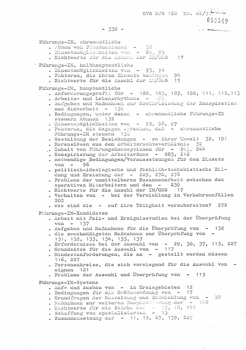 Dissertation Oberstleutnant Josef Schwarz (BV Schwerin), Major Fritz Amm (JHS), Hauptmann Peter Gräßler (JHS), Ministerium für Staatssicherheit (MfS) [Deutsche Demokratische Republik (DDR)], Juristische Hochschule (JHS), Geheime Verschlußsache (GVS) 160-88/71, Potsdam 1972, Seite 330 (Diss. MfS DDR JHS GVS 160-88/71 1972, S. 330)