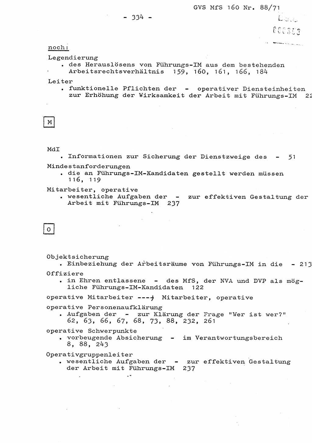 Dissertation Oberstleutnant Josef Schwarz (BV Schwerin), Major Fritz Amm (JHS), Hauptmann Peter Gräßler (JHS), Ministerium für Staatssicherheit (MfS) [Deutsche Demokratische Republik (DDR)], Juristische Hochschule (JHS), Geheime Verschlußsache (GVS) 160-88/71, Potsdam 1972, Seite 334 (Diss. MfS DDR JHS GVS 160-88/71 1972, S. 334)
