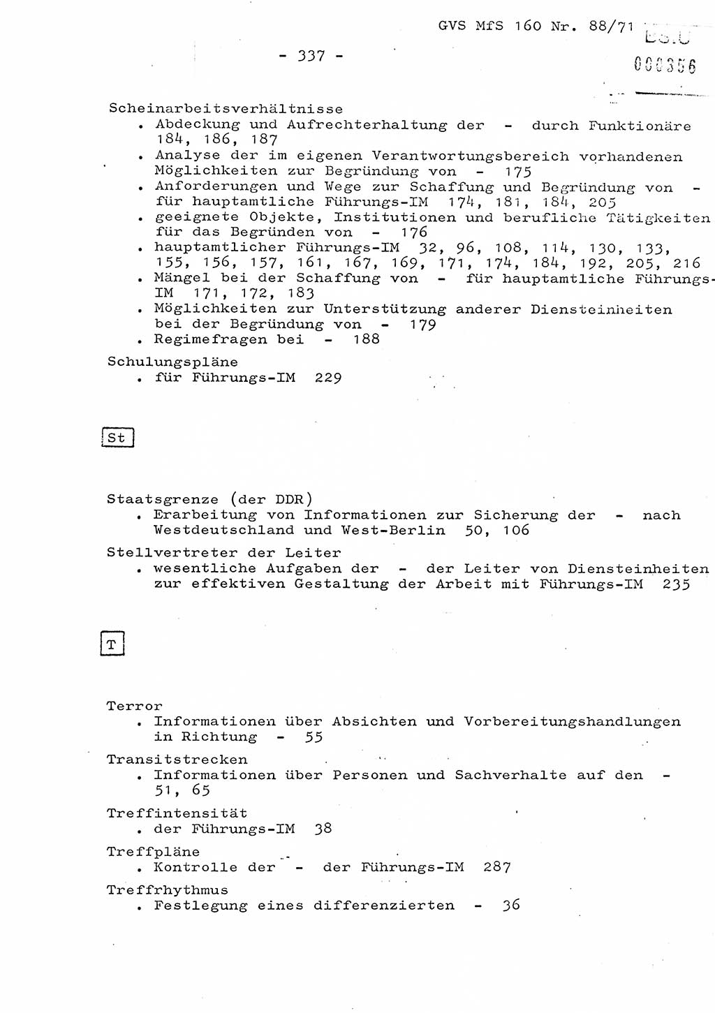 Dissertation Oberstleutnant Josef Schwarz (BV Schwerin), Major Fritz Amm (JHS), Hauptmann Peter Gräßler (JHS), Ministerium für Staatssicherheit (MfS) [Deutsche Demokratische Republik (DDR)], Juristische Hochschule (JHS), Geheime Verschlußsache (GVS) 160-88/71, Potsdam 1972, Seite 337 (Diss. MfS DDR JHS GVS 160-88/71 1972, S. 337)