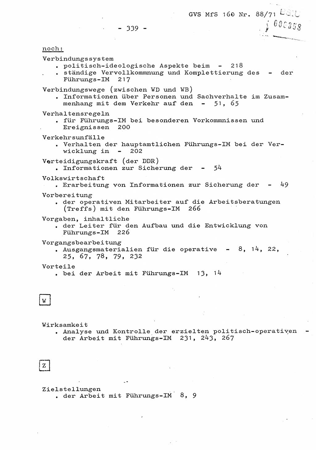 Dissertation Oberstleutnant Josef Schwarz (BV Schwerin), Major Fritz Amm (JHS), Hauptmann Peter Gräßler (JHS), Ministerium für Staatssicherheit (MfS) [Deutsche Demokratische Republik (DDR)], Juristische Hochschule (JHS), Geheime Verschlußsache (GVS) 160-88/71, Potsdam 1972, Seite 339 (Diss. MfS DDR JHS GVS 160-88/71 1972, S. 339)