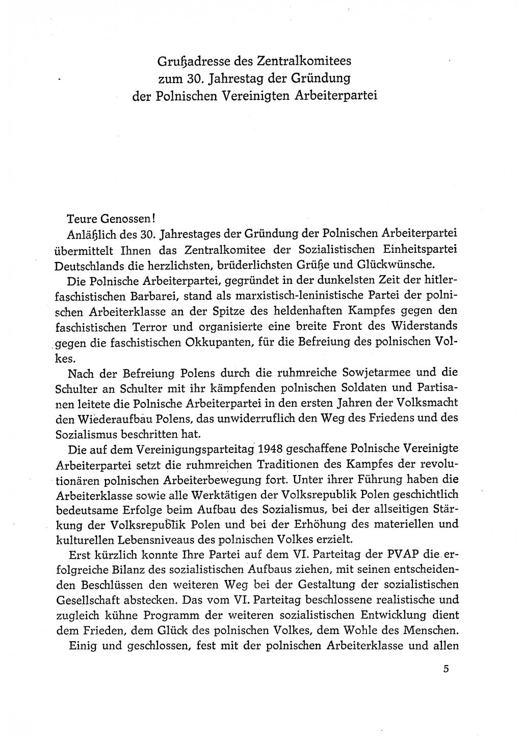 Dokumente der Sozialistischen Einheitspartei Deutschlands (SED) [Deutsche Demokratische Republik (DDR)] 1972-1973, Seite 5 (Dok. SED DDR 1972-1973, S. 5)