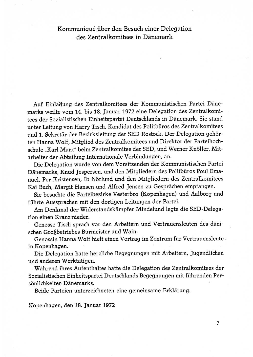 Dokumente der Sozialistischen Einheitspartei Deutschlands (SED) [Deutsche Demokratische Republik (DDR)] 1972-1973, Seite 7 (Dok. SED DDR 1972-1973, S. 7)