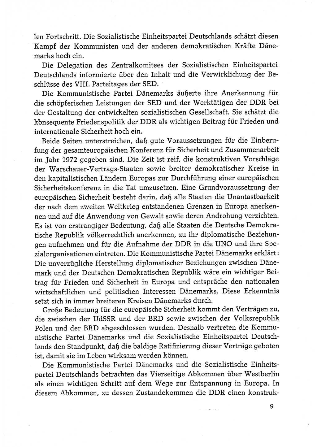 Dokumente der Sozialistischen Einheitspartei Deutschlands (SED) [Deutsche Demokratische Republik (DDR)] 1972-1973, Seite 9 (Dok. SED DDR 1972-1973, S. 9)