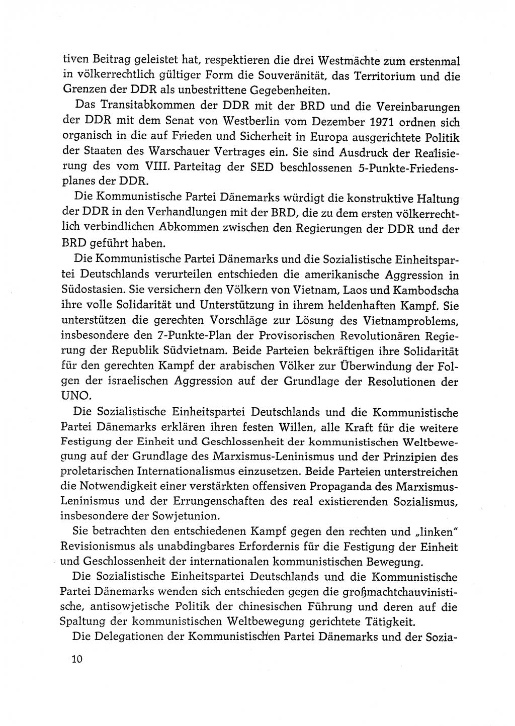 Dokumente der Sozialistischen Einheitspartei Deutschlands (SED) [Deutsche Demokratische Republik (DDR)] 1972-1973, Seite 10 (Dok. SED DDR 1972-1973, S. 10)