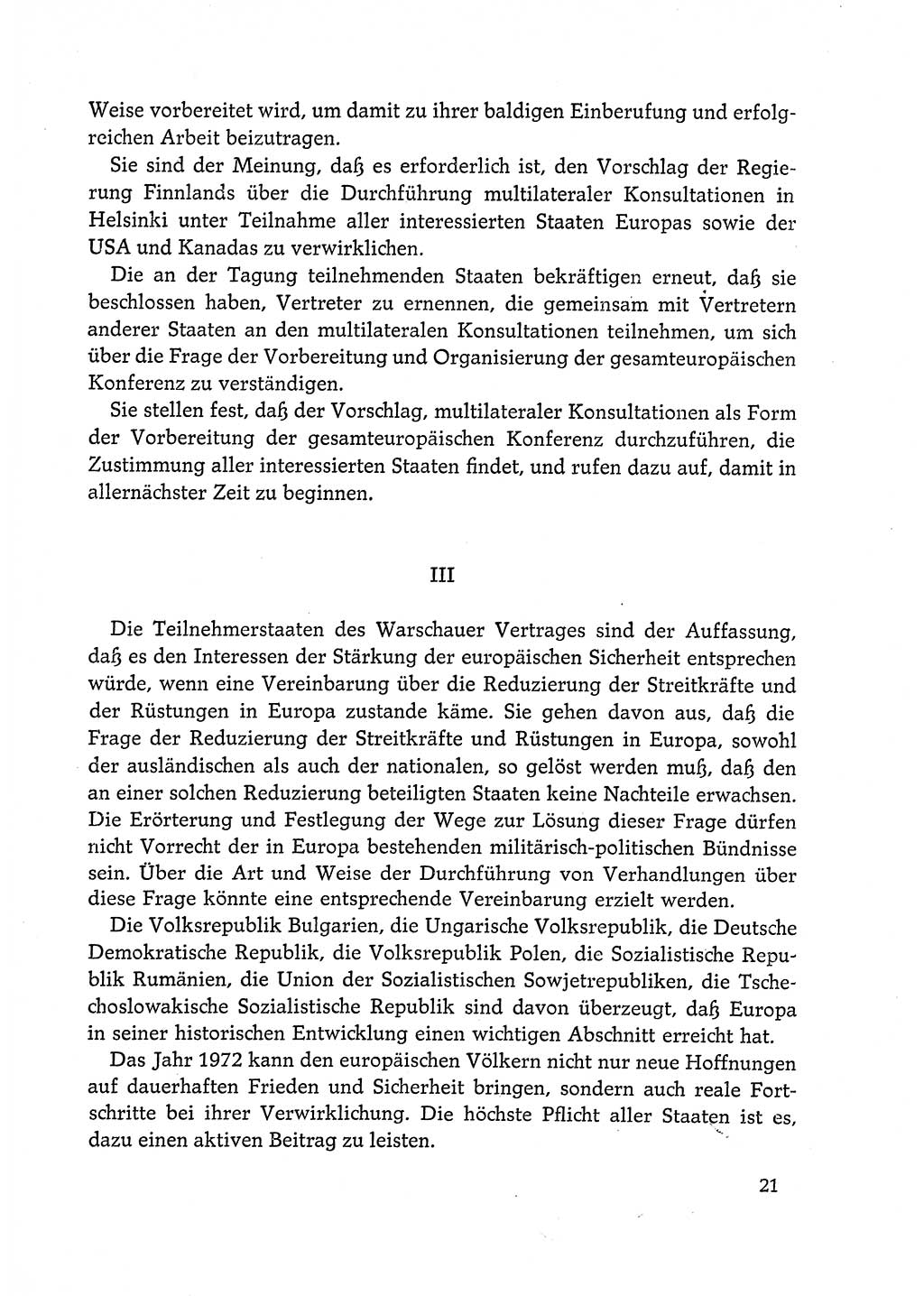 Dokumente der Sozialistischen Einheitspartei Deutschlands (SED) [Deutsche Demokratische Republik (DDR)] 1972-1973, Seite 21 (Dok. SED DDR 1972-1973, S. 21)