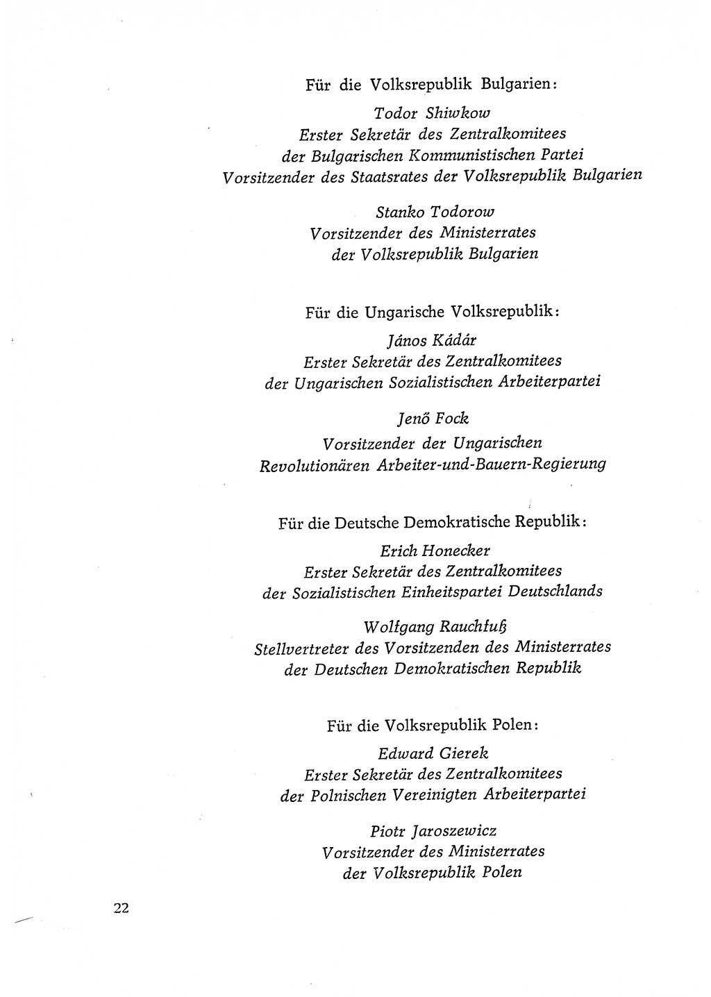 Dokumente der Sozialistischen Einheitspartei Deutschlands (SED) [Deutsche Demokratische Republik (DDR)] 1972-1973, Seite 22 (Dok. SED DDR 1972-1973, S. 22)