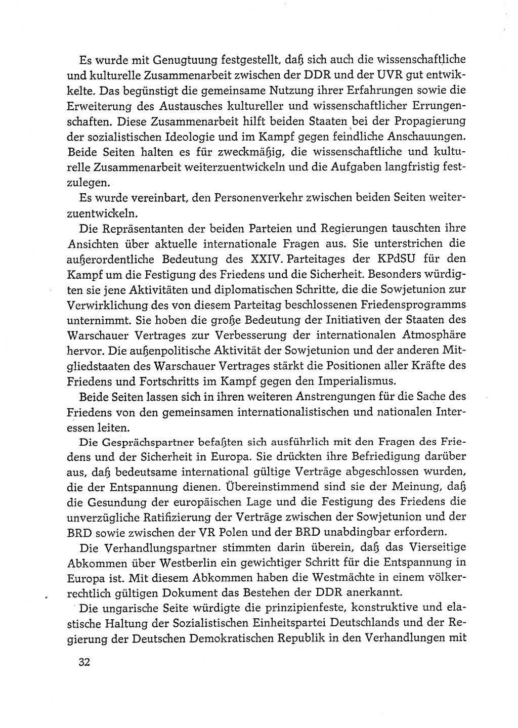 Dokumente der Sozialistischen Einheitspartei Deutschlands (SED) [Deutsche Demokratische Republik (DDR)] 1972-1973, Seite 32 (Dok. SED DDR 1972-1973, S. 32)