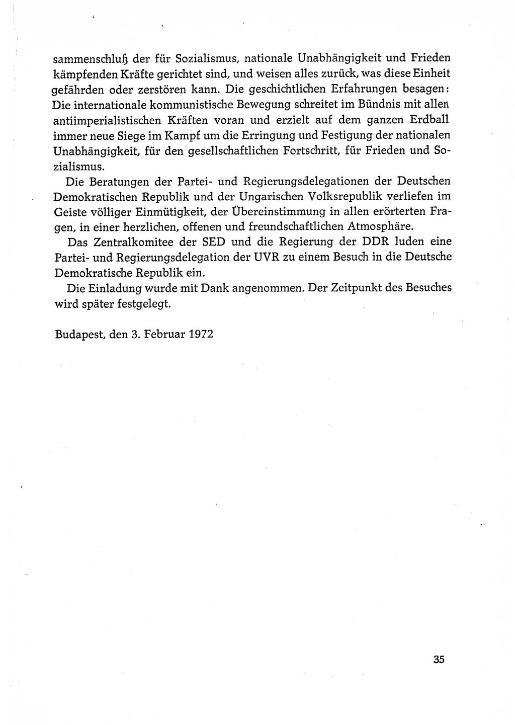 Dokumente der Sozialistischen Einheitspartei Deutschlands (SED) [Deutsche Demokratische Republik (DDR)] 1972-1973, Seite 35 (Dok. SED DDR 1972-1973, S. 35)