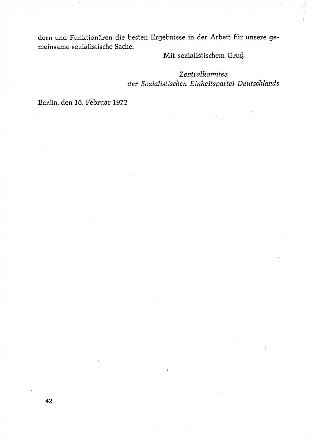 Dokumente der Sozialistischen Einheitspartei Deutschlands (SED) [Deutsche Demokratische Republik (DDR)] 1972-1973, Seite 42 (Dok. SED DDR 1972-1973, S. 42)