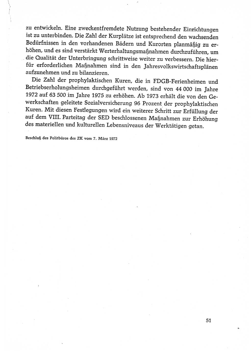 Dokumente der Sozialistischen Einheitspartei Deutschlands (SED) [Deutsche Demokratische Republik (DDR)] 1972-1973, Seite 51 (Dok. SED DDR 1972-1973, S. 51)