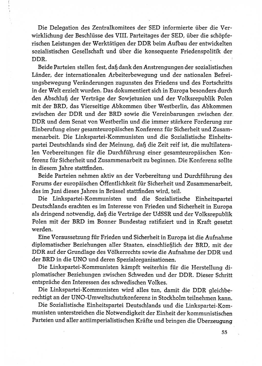 Dokumente der Sozialistischen Einheitspartei Deutschlands (SED) [Deutsche Demokratische Republik (DDR)] 1972-1973, Seite 55 (Dok. SED DDR 1972-1973, S. 55)